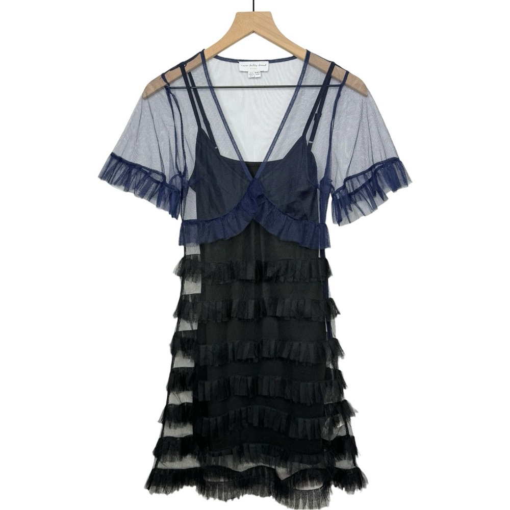 NEW Never Fully Dressed Kate Sheer Ruffled Mini Dress - Picture 3 of 15